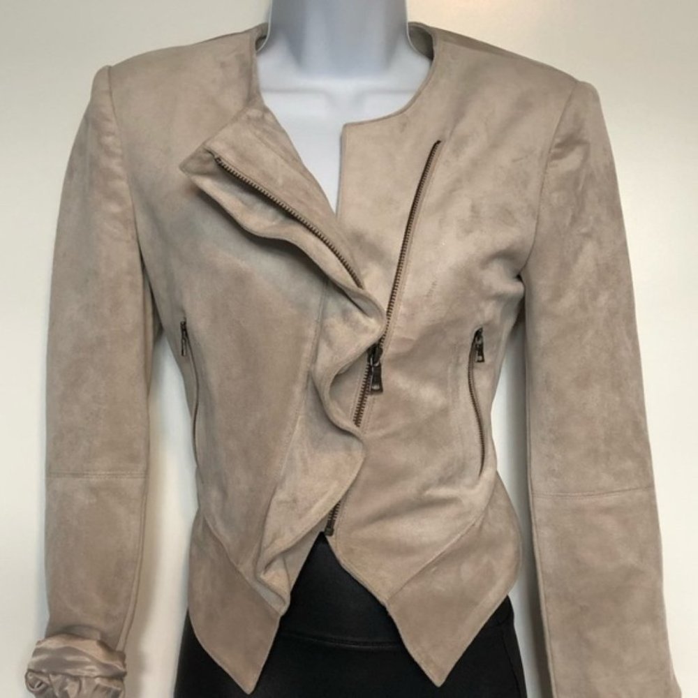 BCBGMaxAzria Kidd Suede Moto jacket Large‎